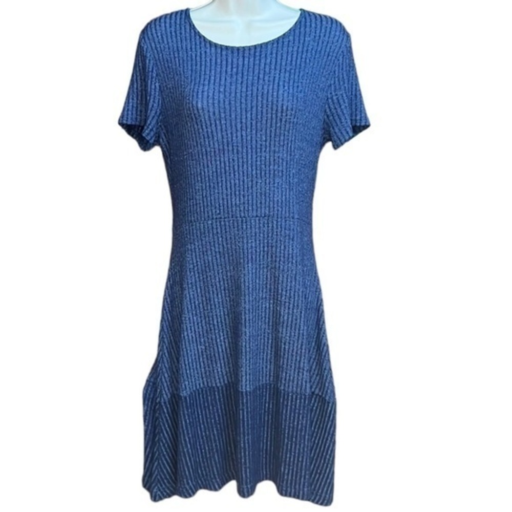 Gap Short Sleeve Sweater Dress Blue Small